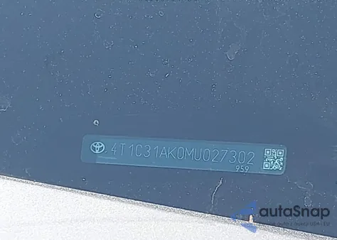 2021 Toyota Camry Le из США, поврежденный, VIN 4T1C31AK0MU027302